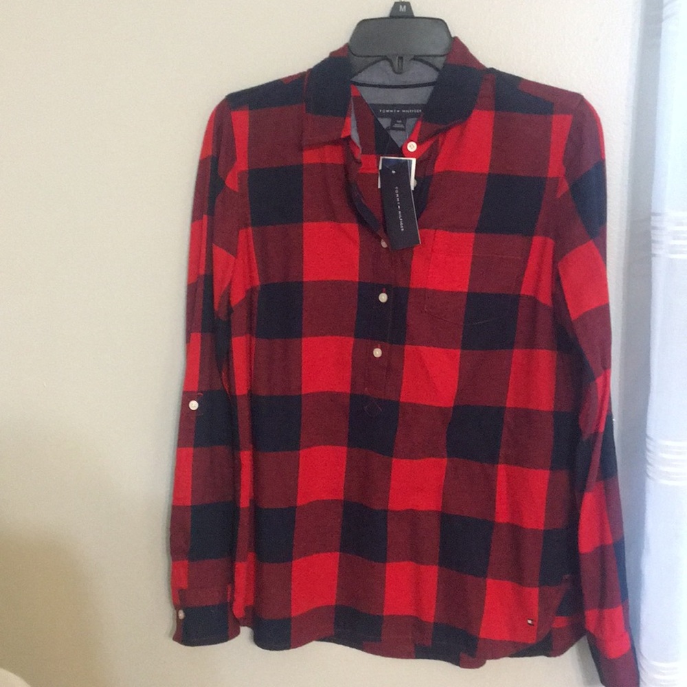 Tommy Hilfiger patterned shirt.